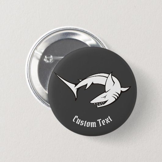 Badge Rond 5 Cm Requin (Devant & derrière)
