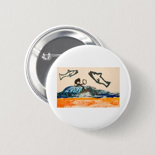 Badge Rond 5 Cm requin (Devant & derrière)