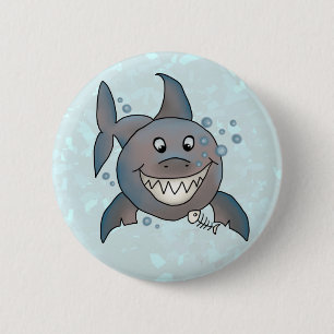 Badge Rond 5 Cm Requin