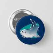 Badge Rond 5 Cm Requin ! (Devant & derrière)