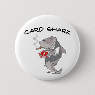 Badge Rond 5 Cm Requin de carte