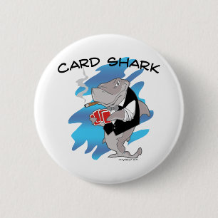 Badge Rond 5 Cm Requin de carte