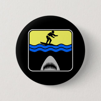 Badge Rond 5 Cm Requin de surfer