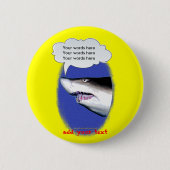 Badge Rond 5 Cm Requin parlant (photo) (Devant)