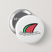 Badge Rond 5 Cm requin pastèque (Devant & derrière)