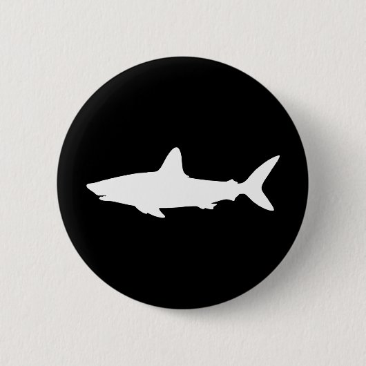 Badge Rond 5 Cm Requin qui Nage (Devant)