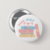 Badge Rond 5 Cm Réserver Nerd Girl Retro Design (Devant & derrière)