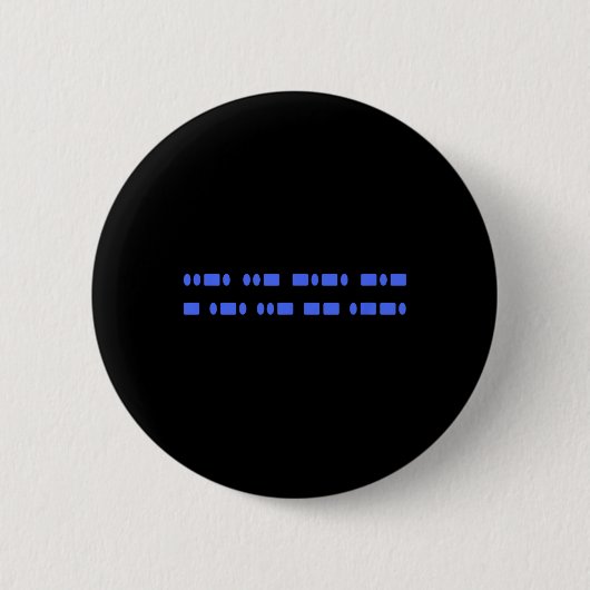 Badge Rond 5 Cm Résistance au code Morse subtil F T 8647 Féministe (Devant)