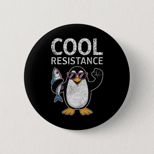 Badge Rond 5 Cm Résistance Cool subtile Tarifs de pingouin protest (Devant)