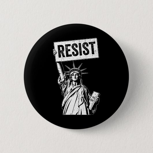Badge Rond 5 Cm Résister à la protestation anti-politique (Devant)