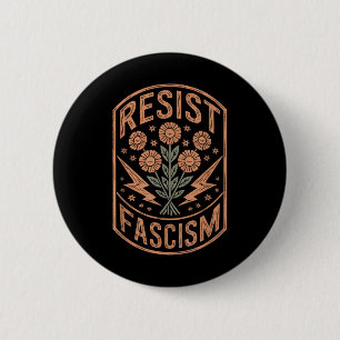 Badge Rond 5 Cm Résister à la protestation contre le fascisme Trum