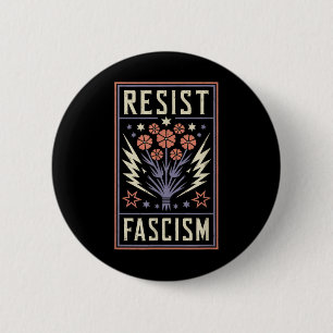 Badge Rond 5 Cm Résister à la protestation contre le fascisme Trum