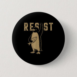 Badge Rond 5 Cm Résister à l'activisme des pingouins Design graphi