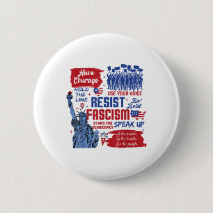 Badge Rond 5 Cm Résister au fascisme