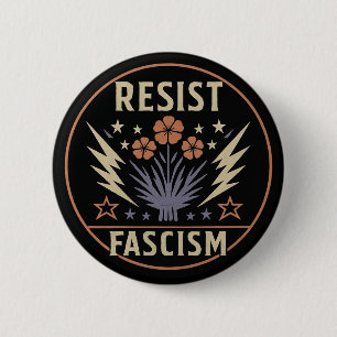 BADGE ROND 5 CM RÉSISTER AU FASCISME
