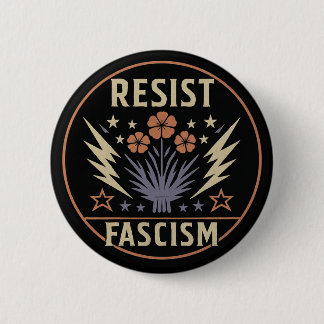 BADGE ROND 5 CM RÉSISTER AU FASCISME