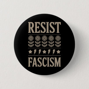 Badge Rond 5 Cm Résister au fascisme Protester contre Trump Anti T
