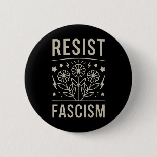 Badge Rond 5 Cm Résister au fascisme Protester contre Trump Anti T