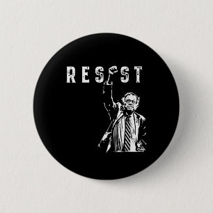 Badge Rond 5 Cm Résister Bernie Sanders Liberter Service National