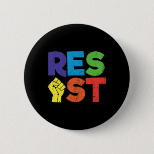 Badge Rond 5 Cm Résister Gay Lgbt Community Support Don For Queer