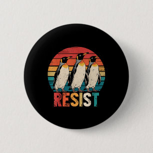 Badge Rond 5 Cm Résister Manifestation De Pingouins Contre Les Tar