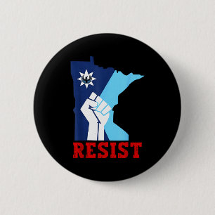Badge Rond 5 Cm Résister Minnesota Rebelle Nouvelle œuvre d'art d'