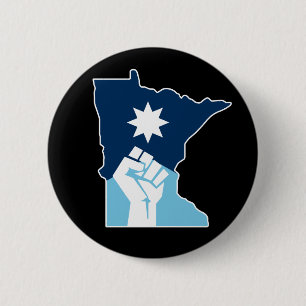 Badge Rond 5 Cm Résister Poing Levé Minnesota