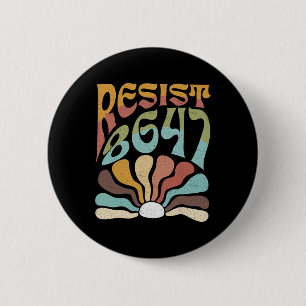Badge Rond 5 Cm Résister subtilement à 8647 Trump Résister à la pr