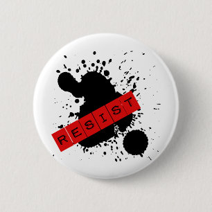 Badge Rond 5 Cm RÉSISTEZ à la conception rebelle