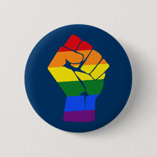 Badge Rond 5 Cm #Résistez à la contestation de l'arc-en-ciel LGBT