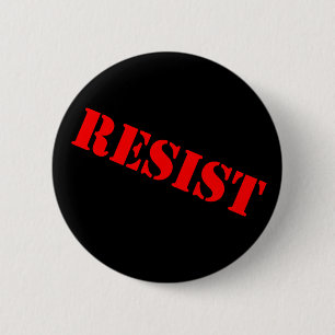 Badge Rond 5 Cm RÉSISTEZ au bouton-angle de BOUTON de POCHOIR