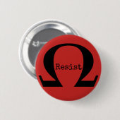 Badge Rond 5 Cm Résistez au bouton (rouge) (Devant & derrière)
