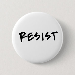 Badge Rond 5 Cm Résistez au bouton, taille standard, choisissez