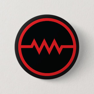 Badge Rond 5 Cm Résistez ! bouton de symbole (rouge)