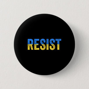 Badge Rond 5 Cm Résistez Soutenez l'Ukraine avec l'Ukraine Protest