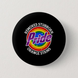 Badge Rond 5 Cm Résistez Trump Enlevez Taches Orange Tenaces Fiert