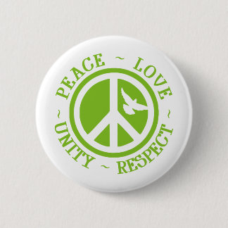 Badge Rond 5 Cm Respect d'unité d'amour de paix