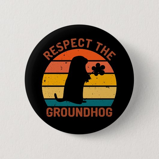 Badge Rond 5 Cm Respecter La Marmotte (Devant)