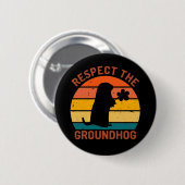 Badge Rond 5 Cm Respecter La Marmotte (Devant & derrière)