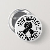 Badge Rond 5 Cm Respecter Obtenir Respect MC Biker Inspirational (Devant & derrière)