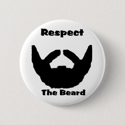 Badge Rond 5 Cm respectez la barbe (Devant)