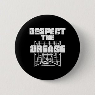 Badge Rond 5 Cm Respectez La Crosse De Crease Funny Lax Goalie Goa