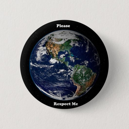 Badge Rond 5 Cm Respectez la terre (Devant)