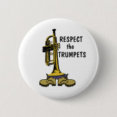 Badge Rond 5 Cm Respectez les trompettes (Devant)
