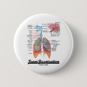 Badge Rond 5 Cm Respiration d'équipe (appareil respiratoire)