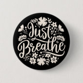 Badge Rond 5 Cm Respire (Devant)