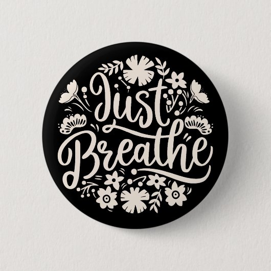 Badge Rond 5 Cm Respire (Devant)