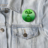 Badge Rond 5 Cm Respire, Écrite En Vert, (En situation)