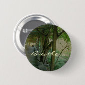 Badge Rond 5 Cm Respirez/jardin japonais - bouton (Devant & derrière)