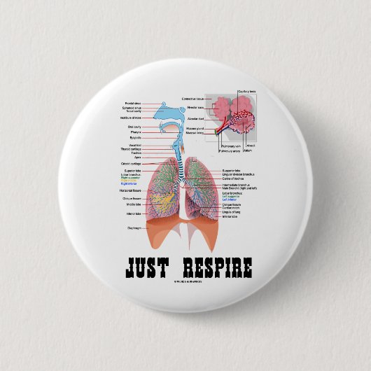 Badge Rond 5 Cm Respirez juste (Devant)